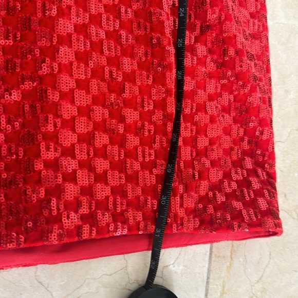 Micheal Costello red sequin Elise dress size small - Picture 14 of 16